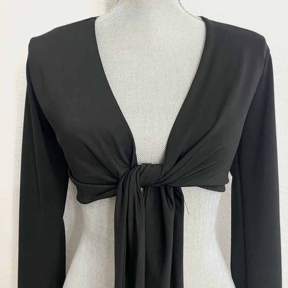 Black crop top.